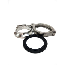 KIT Abraçadeira Inox 304 + Anel Buna + Peça para solda 