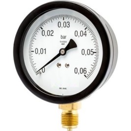 Manômetro com Caixa Aço Carbono com Pintura em Epóxi Preta - GLFSC 62/100/160 