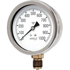 Manômetro Caixa Inox e Internos em Latão GLFSCI 62/100/160 